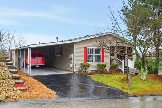 a view of a house with a patio