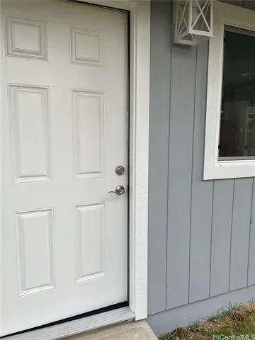 a view of front door