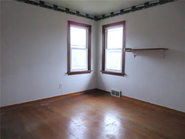 an empty room with a window