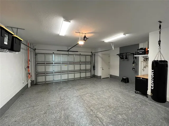 a view of a garage