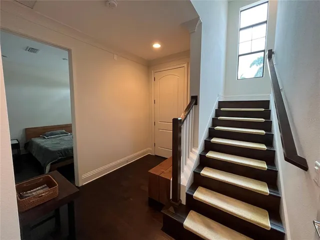 a view of an entryway with staircase