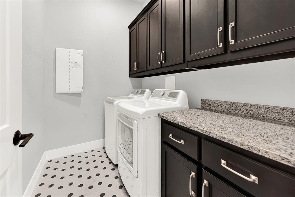 452 Jones Street Grapevine, TX 76051 - Photo 28 of 38 A cheerful utility room will have you happy to do laundry with more cabinet space and a large counter for folding laundry...and anything else you need!
