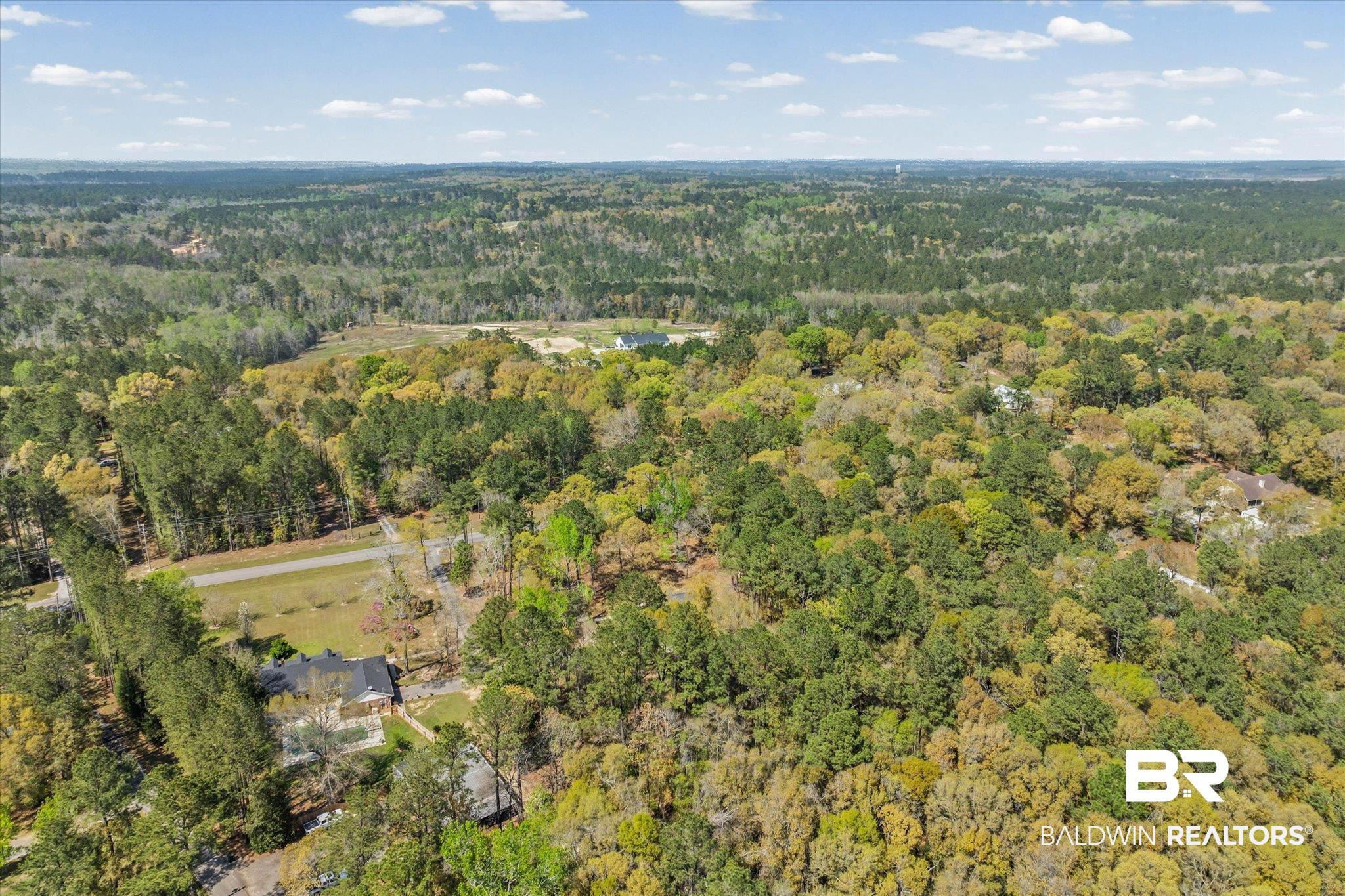 9770 Lakeview Road Bay Minette, AL 36507 - Photo 39 of 44 Aerial view of a heavily wooded area