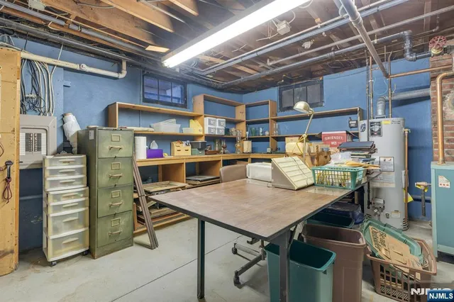 a storage room with washer and dryer