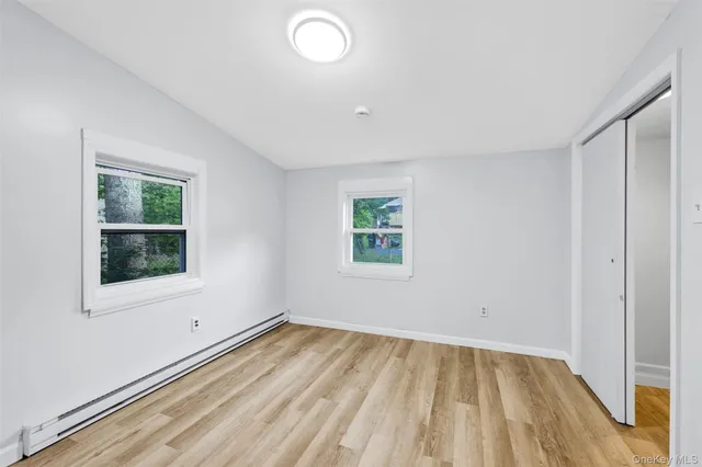 an empty room with a window