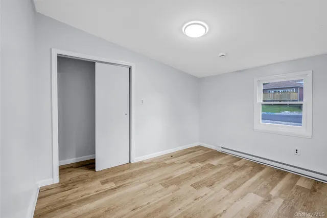 an empty room with window