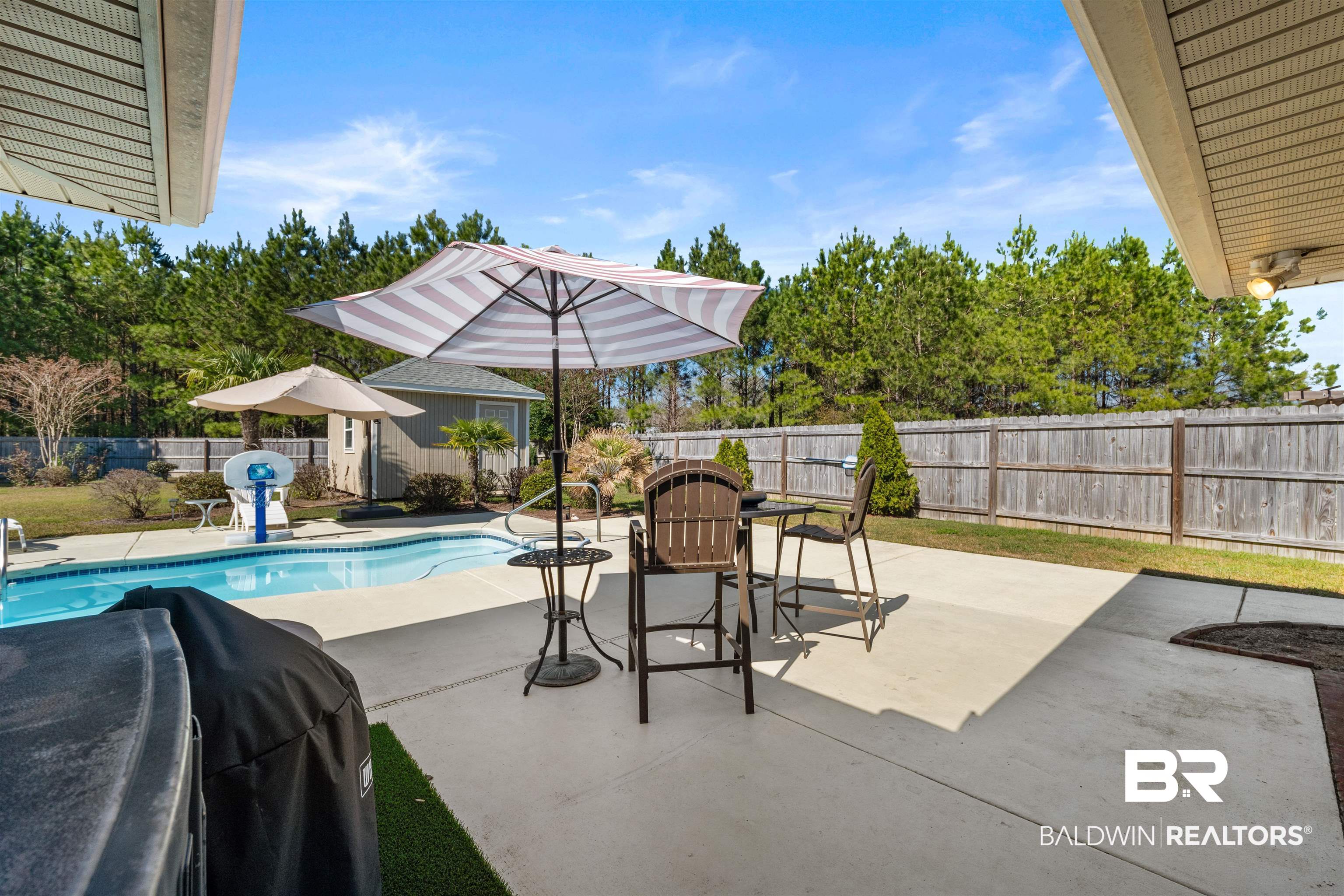 1850 Arcadia Drive Foley, AL 36535 - Photo 35 of 44 View of pool featuring a fenced in pool, a patio area, and a fenced backyard