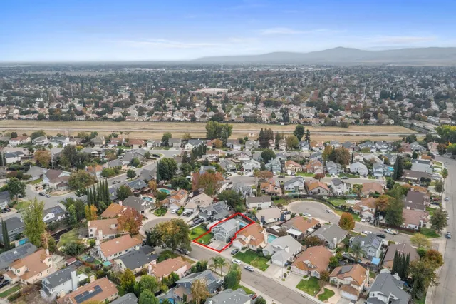 an aerial view of a city