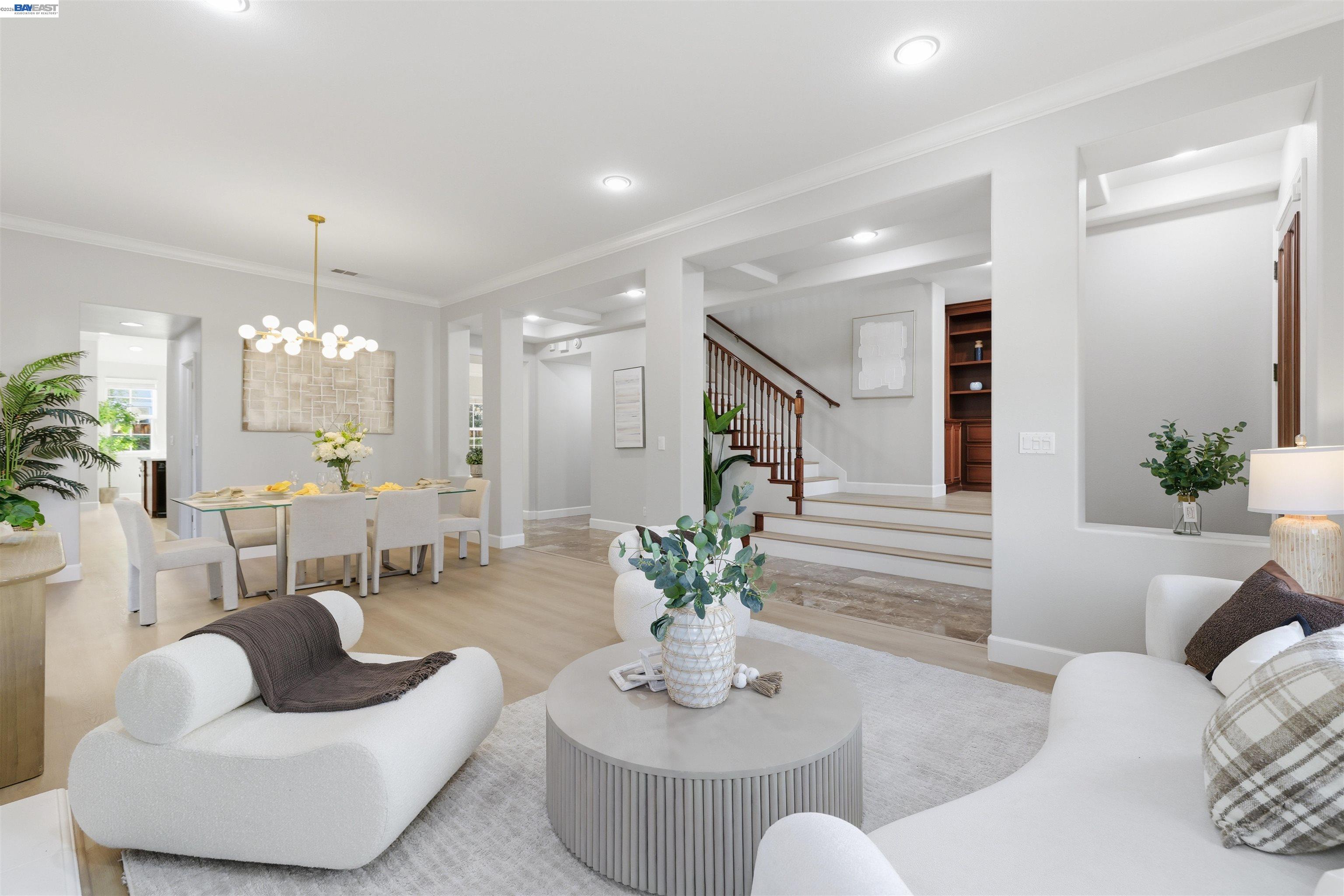 116 Macedon Court San Ramon, CA 94582 - Photo 4 of 60 a living room with furniture and a chandelier