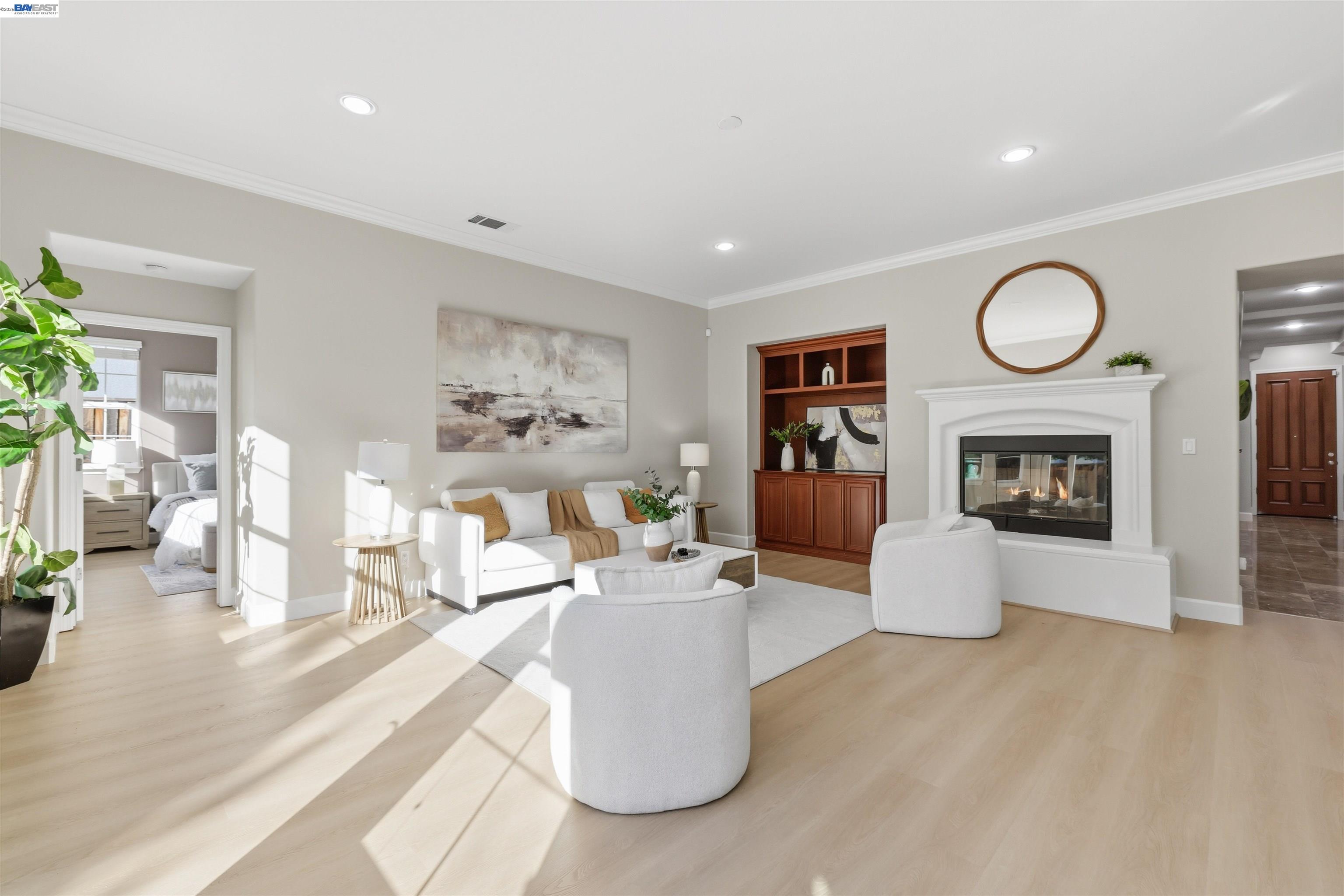 116 Macedon Court San Ramon, CA 94582 - Photo 9 of 60 a living room with furniture and a fireplace