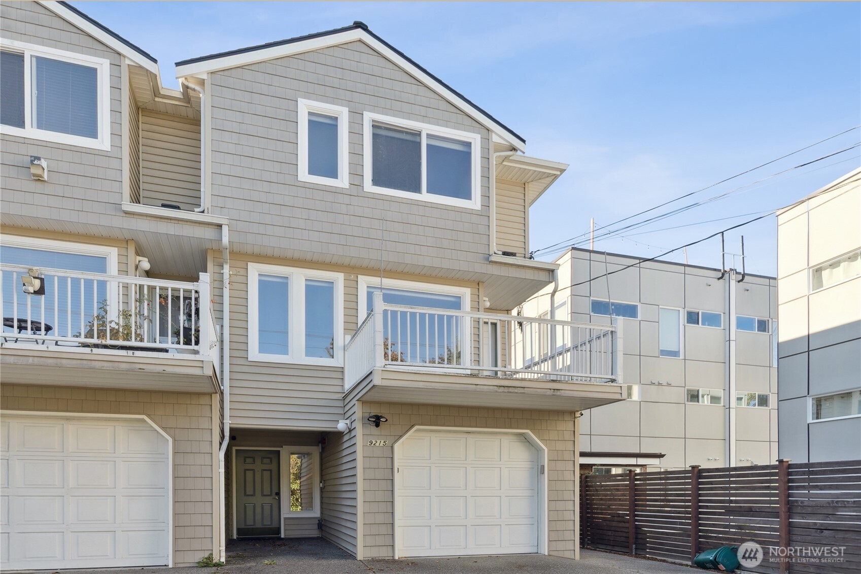 a front view of a house with a balcony