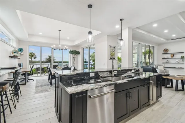 a view of sitting space with balcony and ocean view