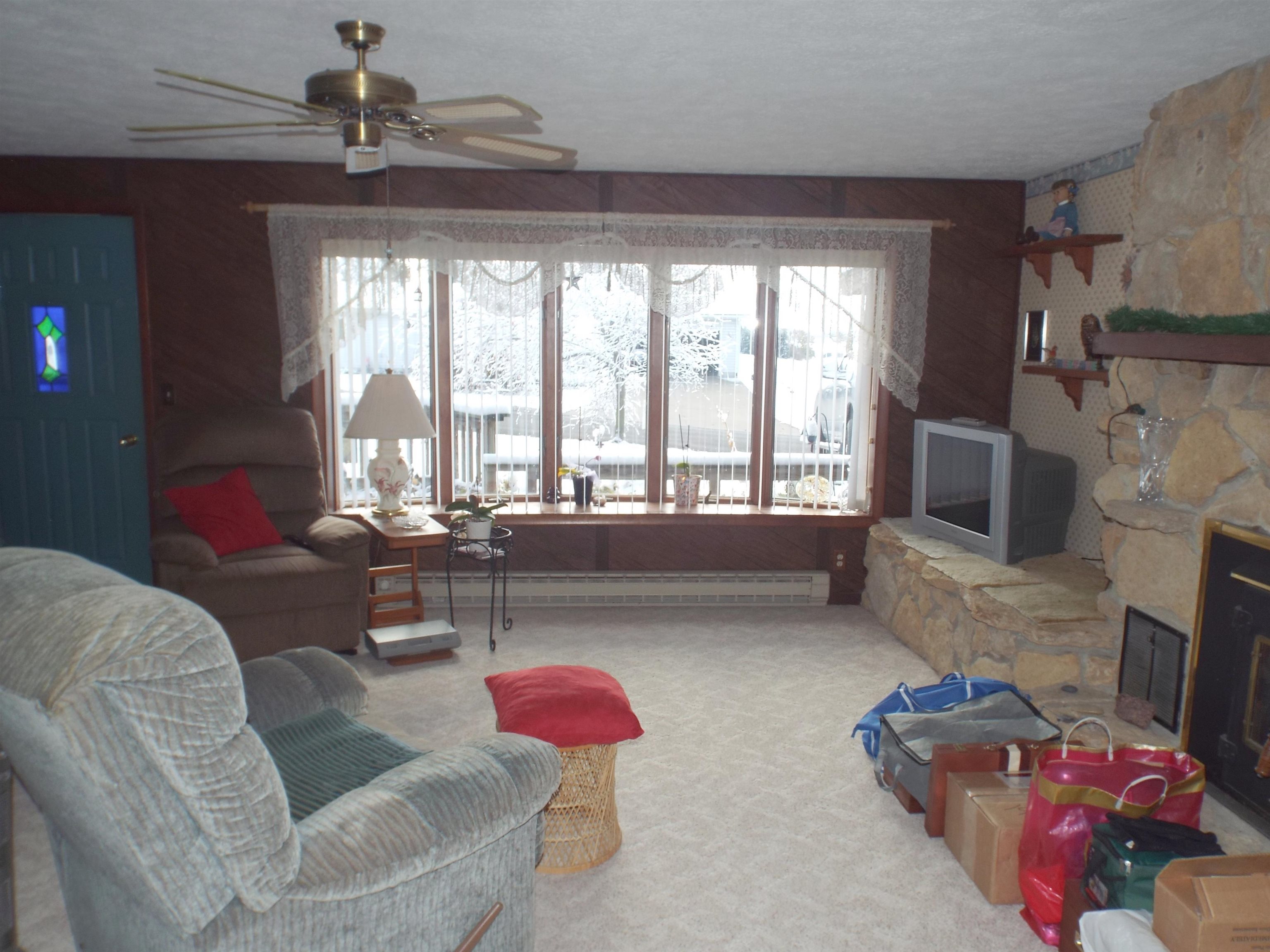 133 Mathilda Drive Stockton, IL 61085 - Photo 4 of 15 a living room with furniture and a fireplace