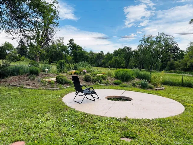 a view of a park with slide