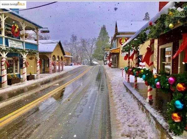 a view of a building with a street