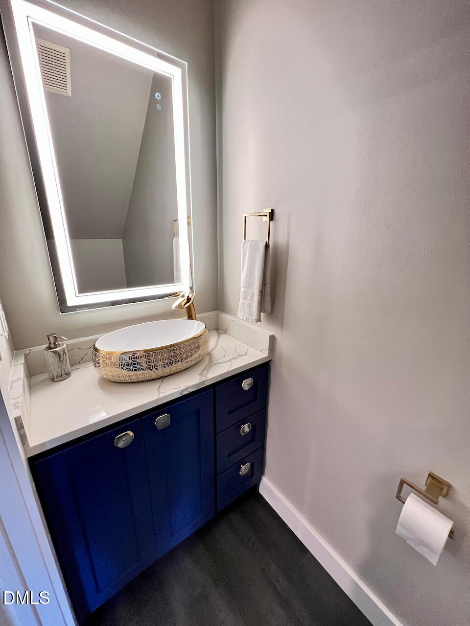 1941 Lost Lane Raleigh, NC 27603 - Photo 14 of 25 a bathroom with a sink vanity and a mirror