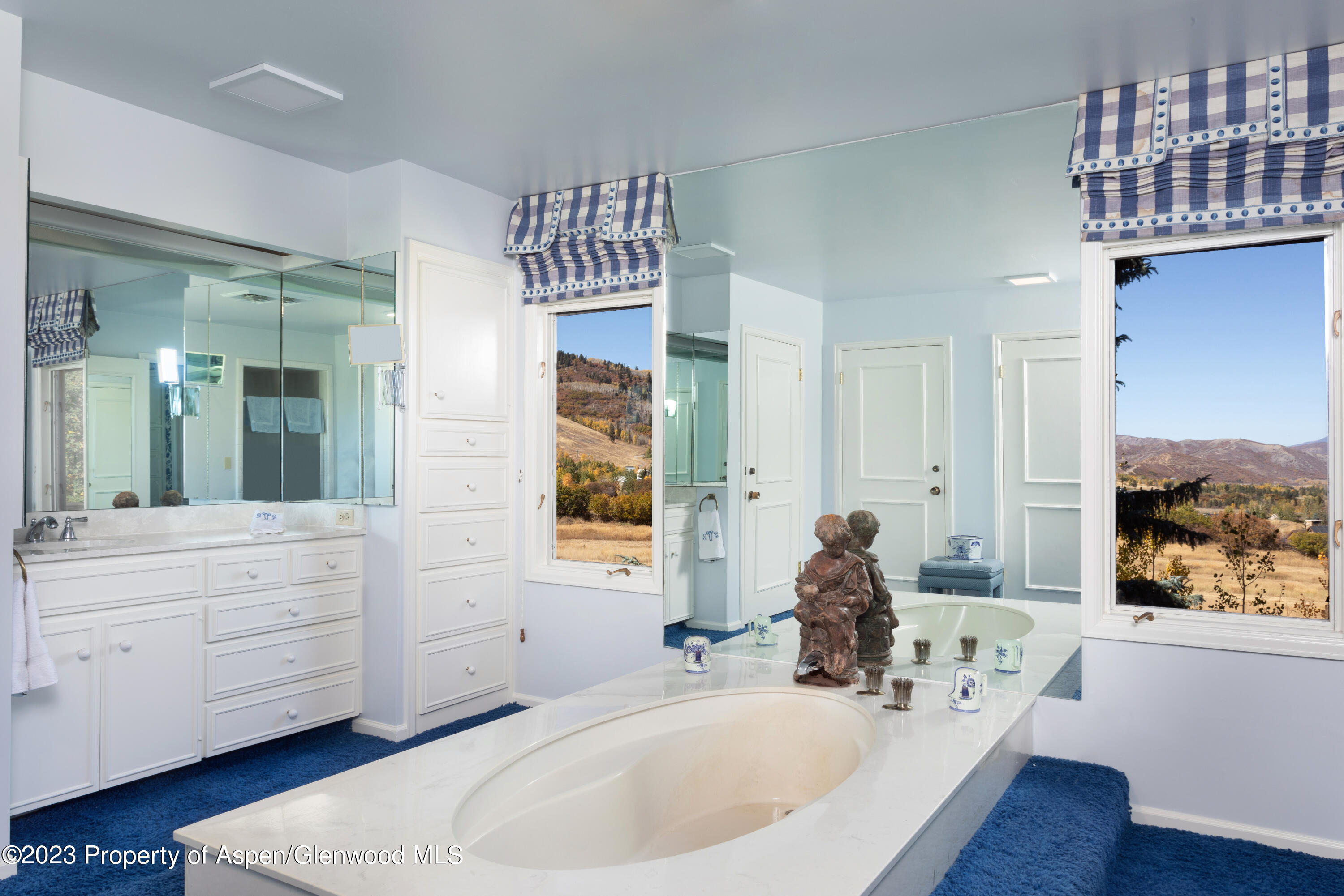 137 Primrose Path Aspen, CO 81611 - Photo 20 of 46 a bathroom with a sink and a large mirror