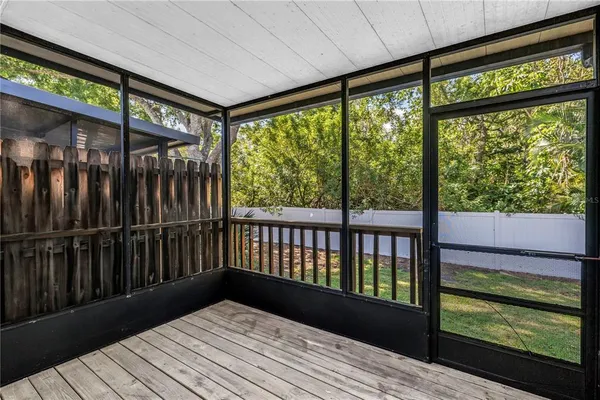 a view of backyard with green space