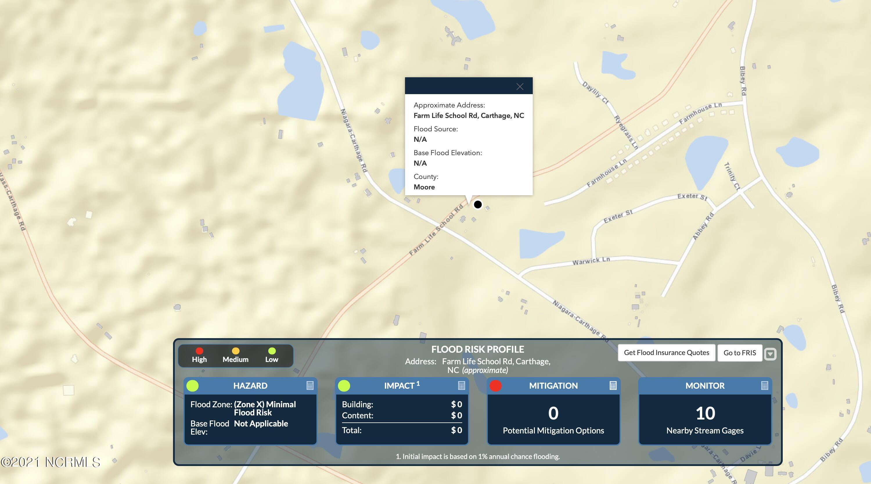 1477 Farm Life School Road Carthage, NC 28327 - Photo 31 of 32 NC FLood Map--low risk of flooding
