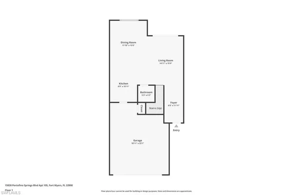 $335,000 | 15830 Portofino Springs Boulevard, Unit 105, Fort Myers, FL 33908