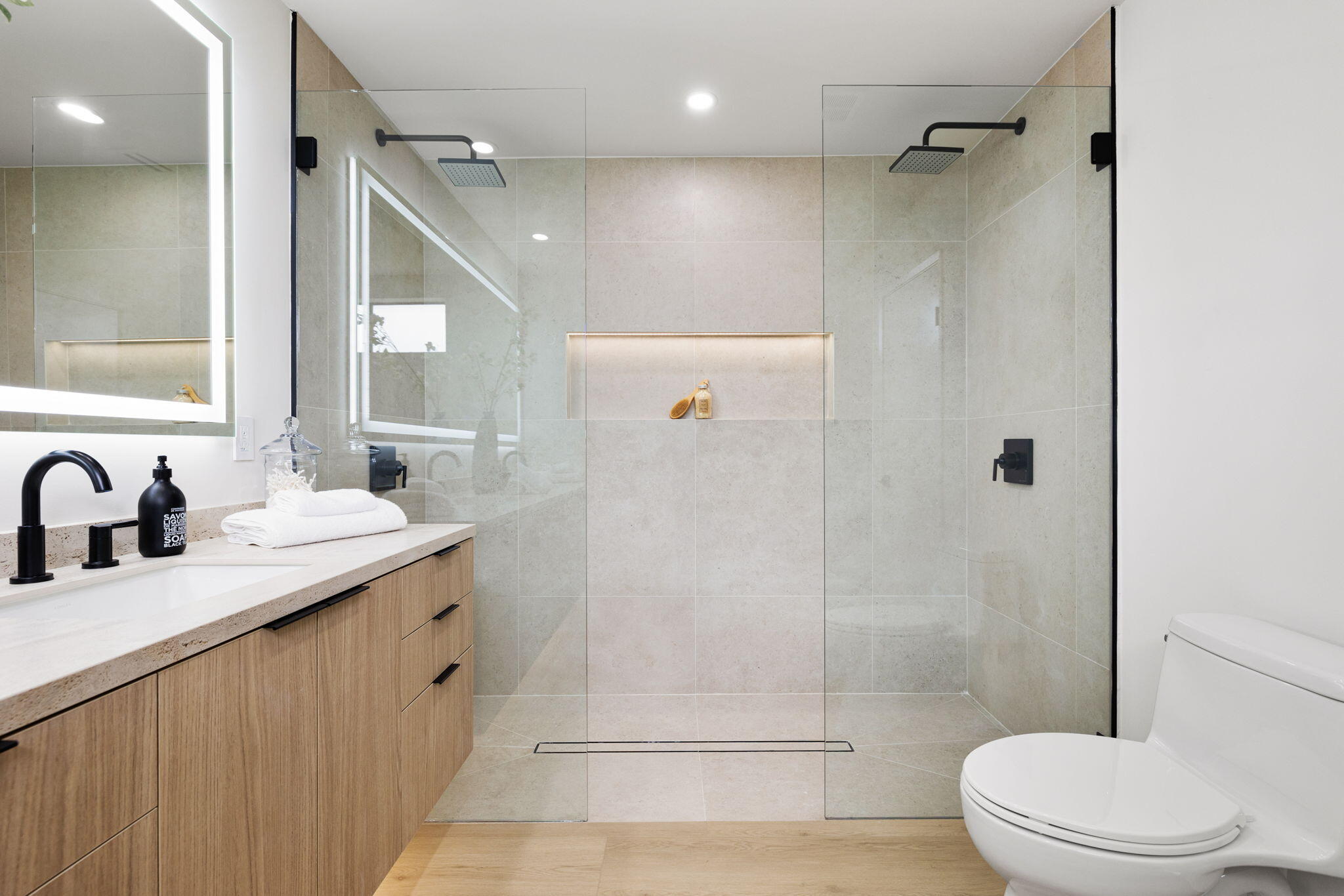 2 Leon Way Rancho Mirage, CA 92270 - Photo 42 of 55 a bathroom with a sink a toilet and shower
