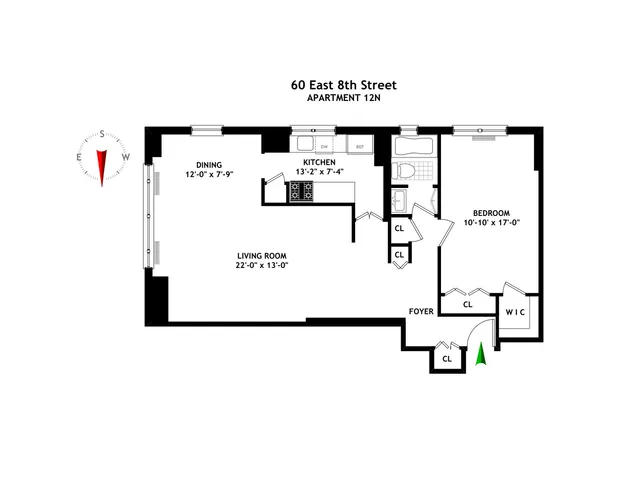 $1,420,000 | 60 East 8th Street, Unit 12N | Greenwich Village