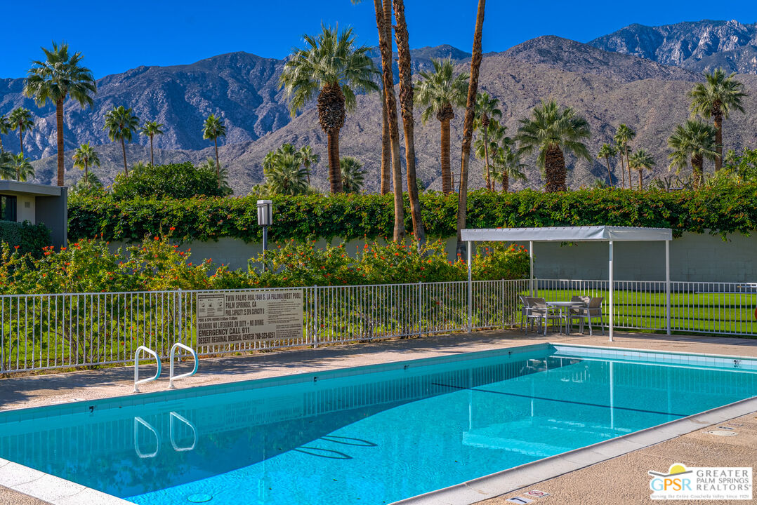 1142 East La Jolla Road Palm Springs, CA 92264 - Photo 33 of 35 a view of a swimming pool with a patio