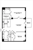 a picture of a wall with a white wall and a picture