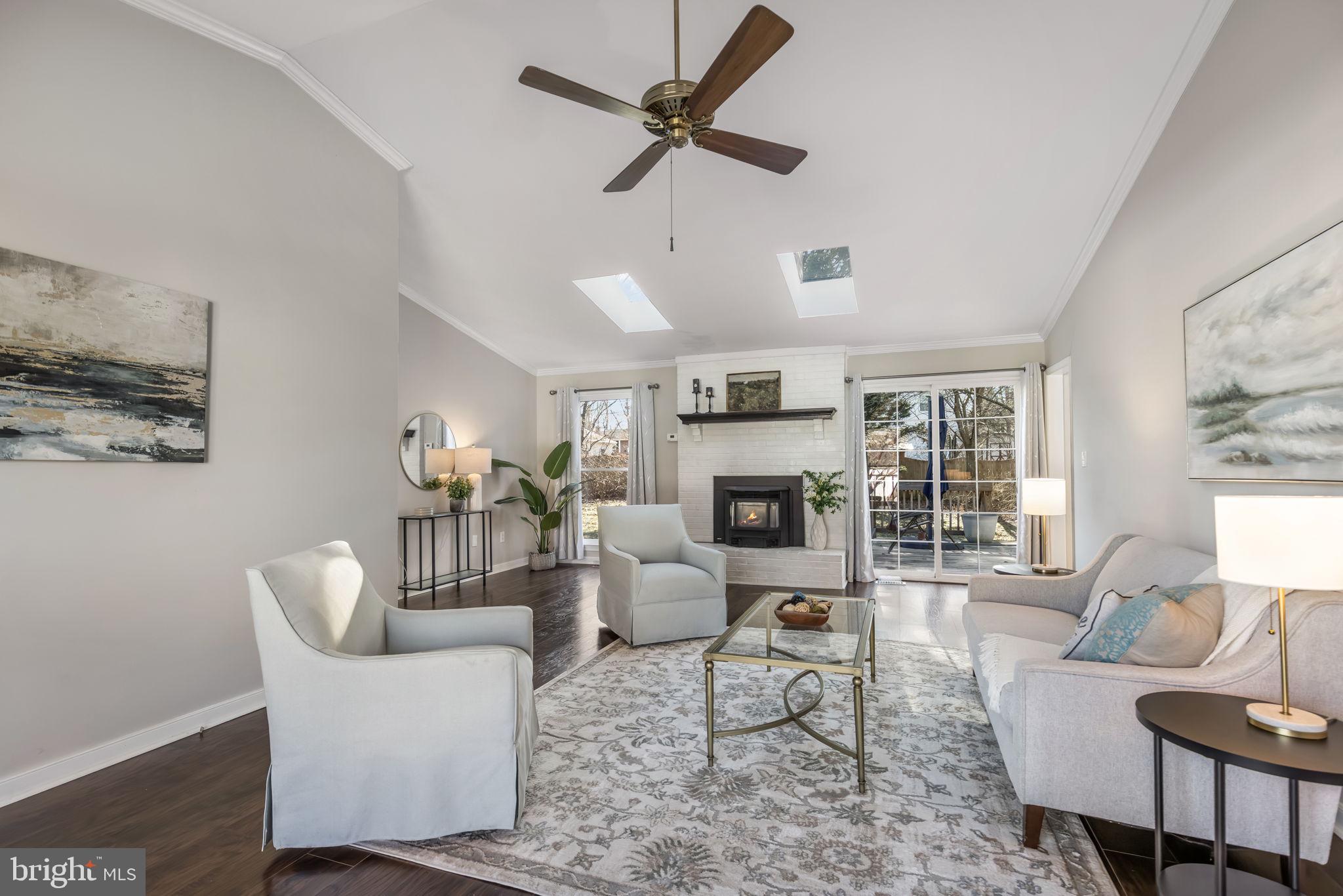 3903 Copperleaf Road Fredericksburg, VA 22407 - Photo 2 of 36 Main living area w/skylights/pellet stove insert