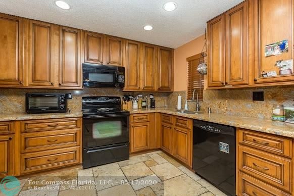 Updated remodeled kitchen all stone floors