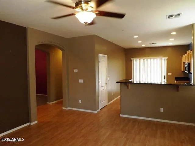 a view of kitchen and window