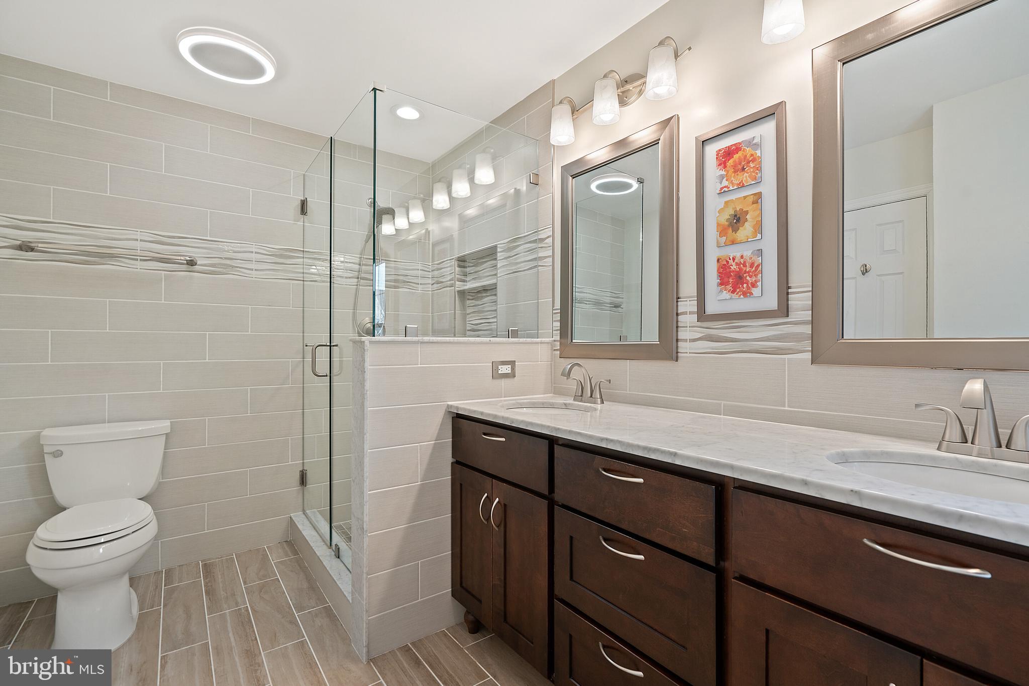 18279 Maple Spring Court Leesburg, VA 20176 - Photo 28 of 49 Renovated Owners Bathroom / Double Vanity