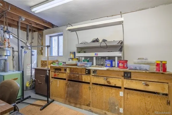 a room with storage and utility