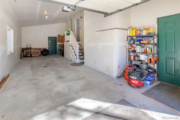 a view of a garage