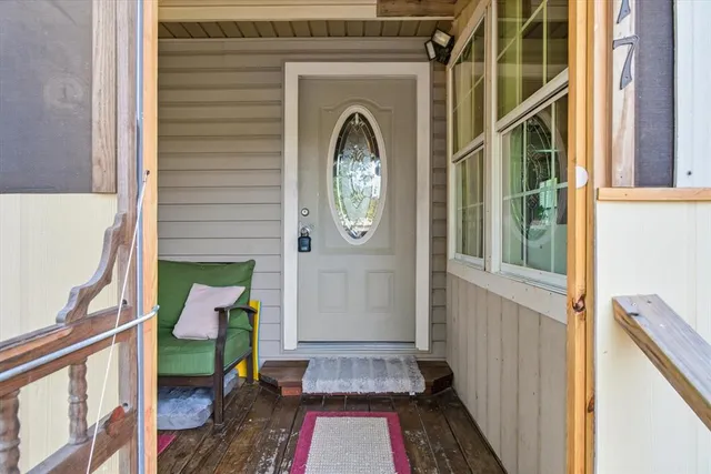 a view of front door door of house