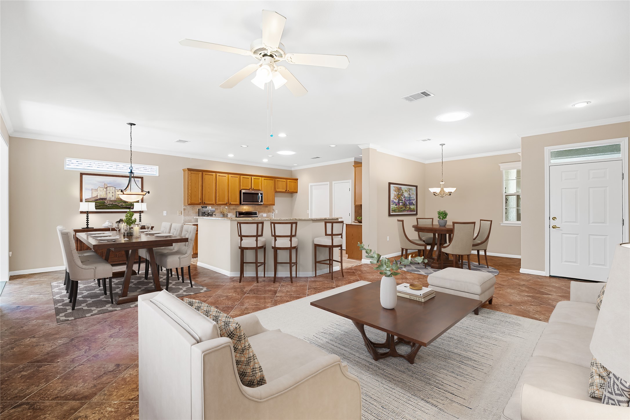 103 Harness Lane Georgetown, TX 78633 - Photo 7 of 38 a living room with lots of furniture and kitchen view