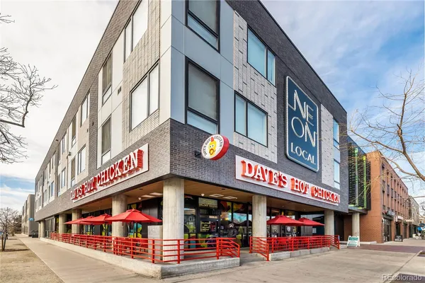 a view of a building with an outdoor space