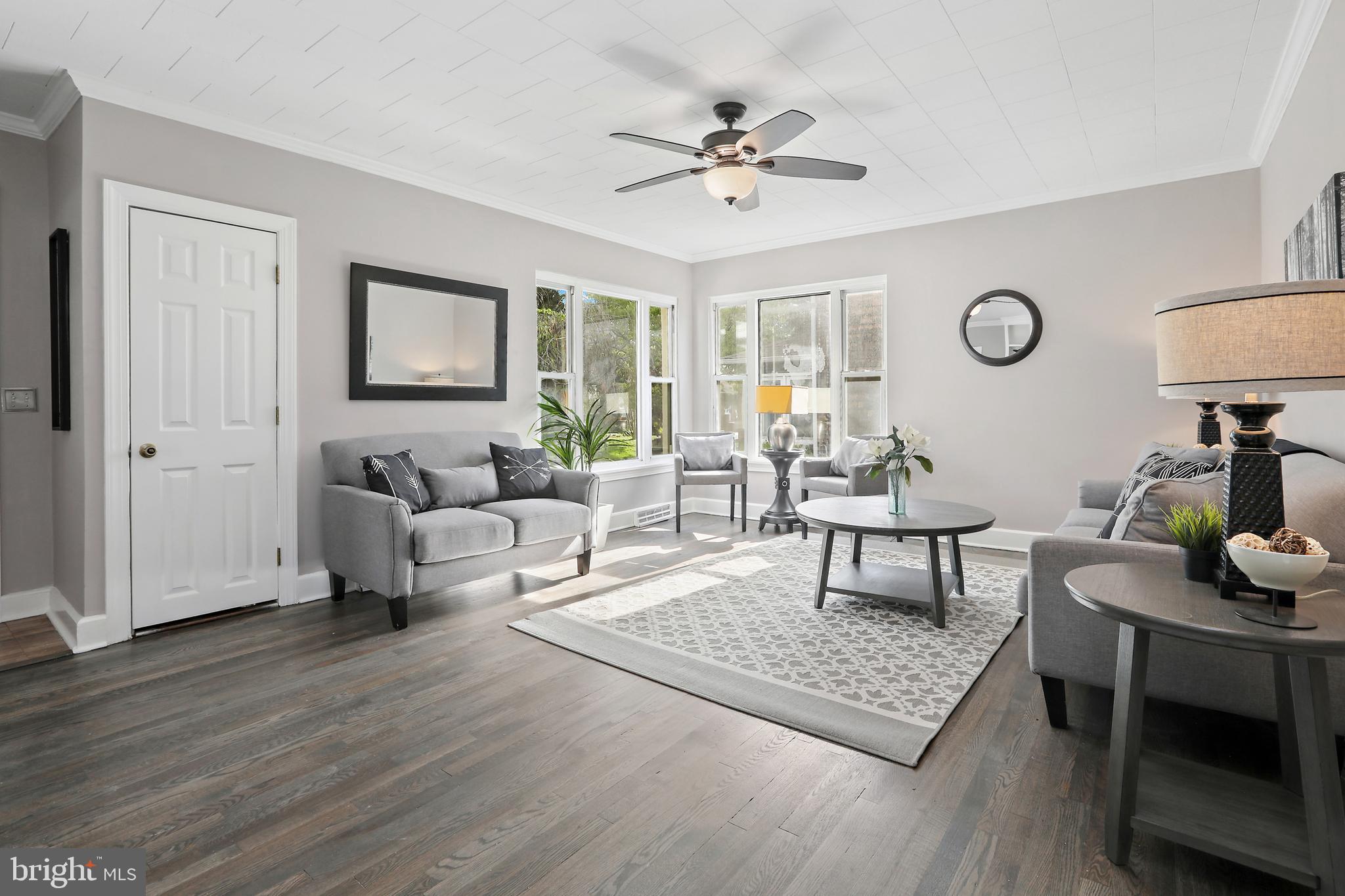 7007 Dunhill Road Dundalk, MD 21222 - Photo 4 of 32 Gorgeous Refinished Oak Wood Flooring, Ceiling Fan