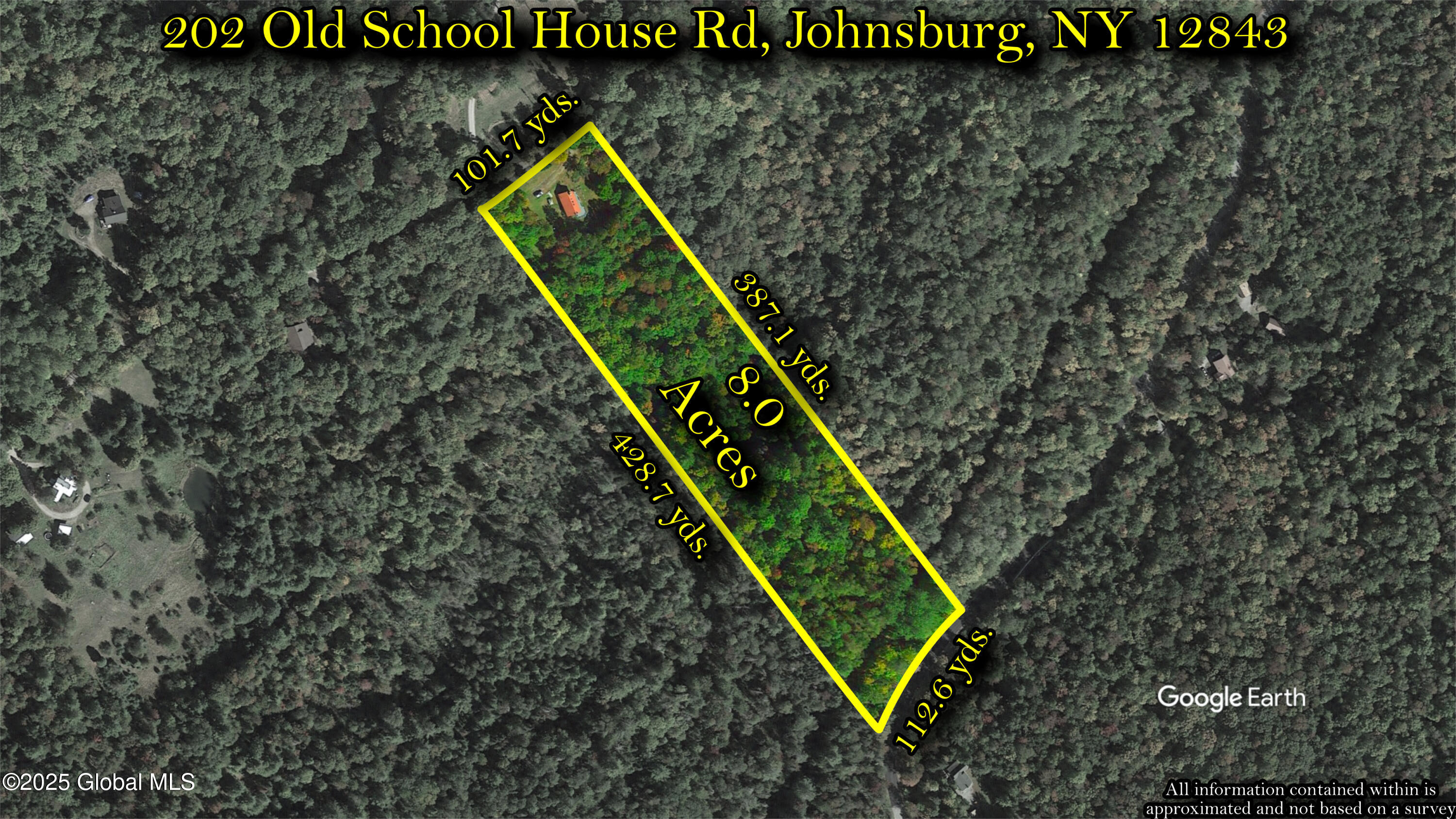 202 Old School House Road Johnsburg, NY 12856 - Photo 21 of 21 Property Line Overlay