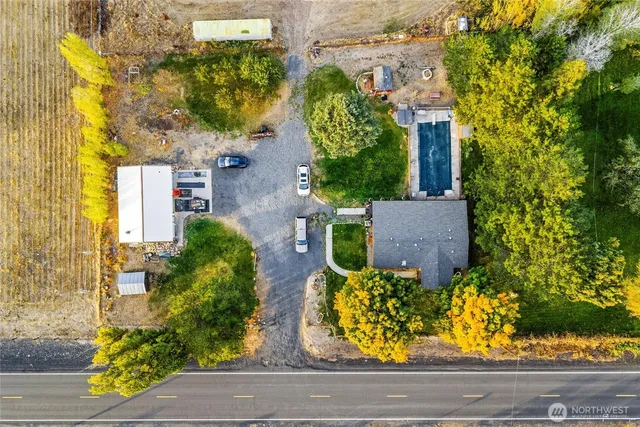 a view of a livingroom with furniture and a flat screen tv
