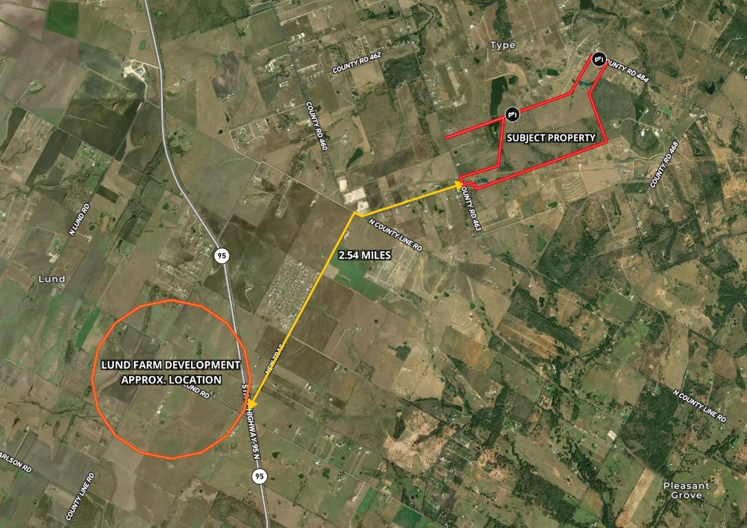 3191 County Road 463 Elgin, TX 78621 - Photo 33 of 33 a blue sign that is sitting next to a shower