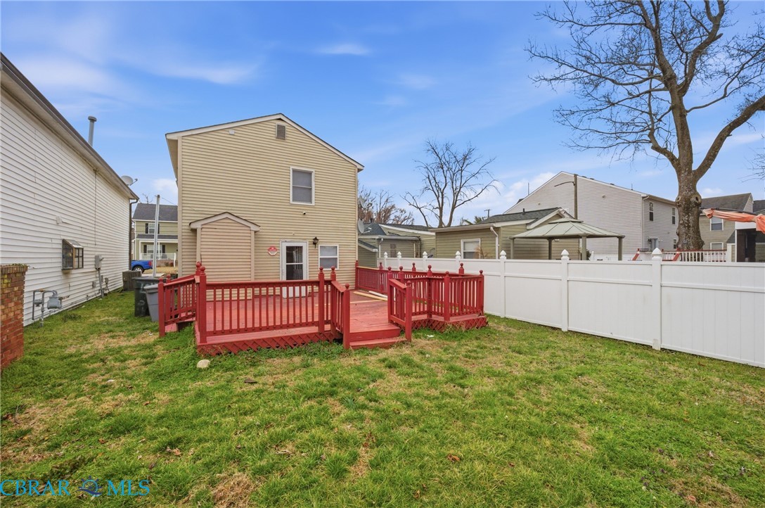733 Spruce Street Hampton, VA 23661 - Photo 25 of 29 Rear view of property with a deck