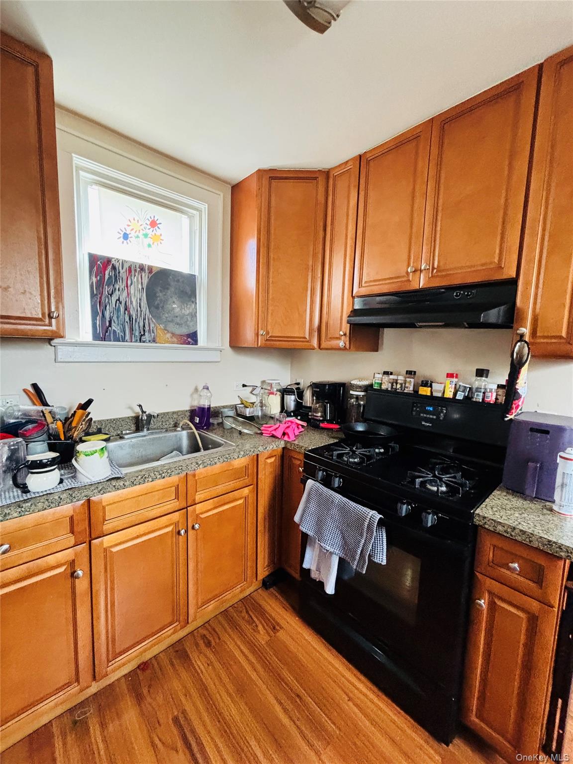 1206 Main Street Peekskill, NY 10566 - Photo 34 of 59 a kitchen with stainless steel appliances granite countertop a stove a sink and a microwave