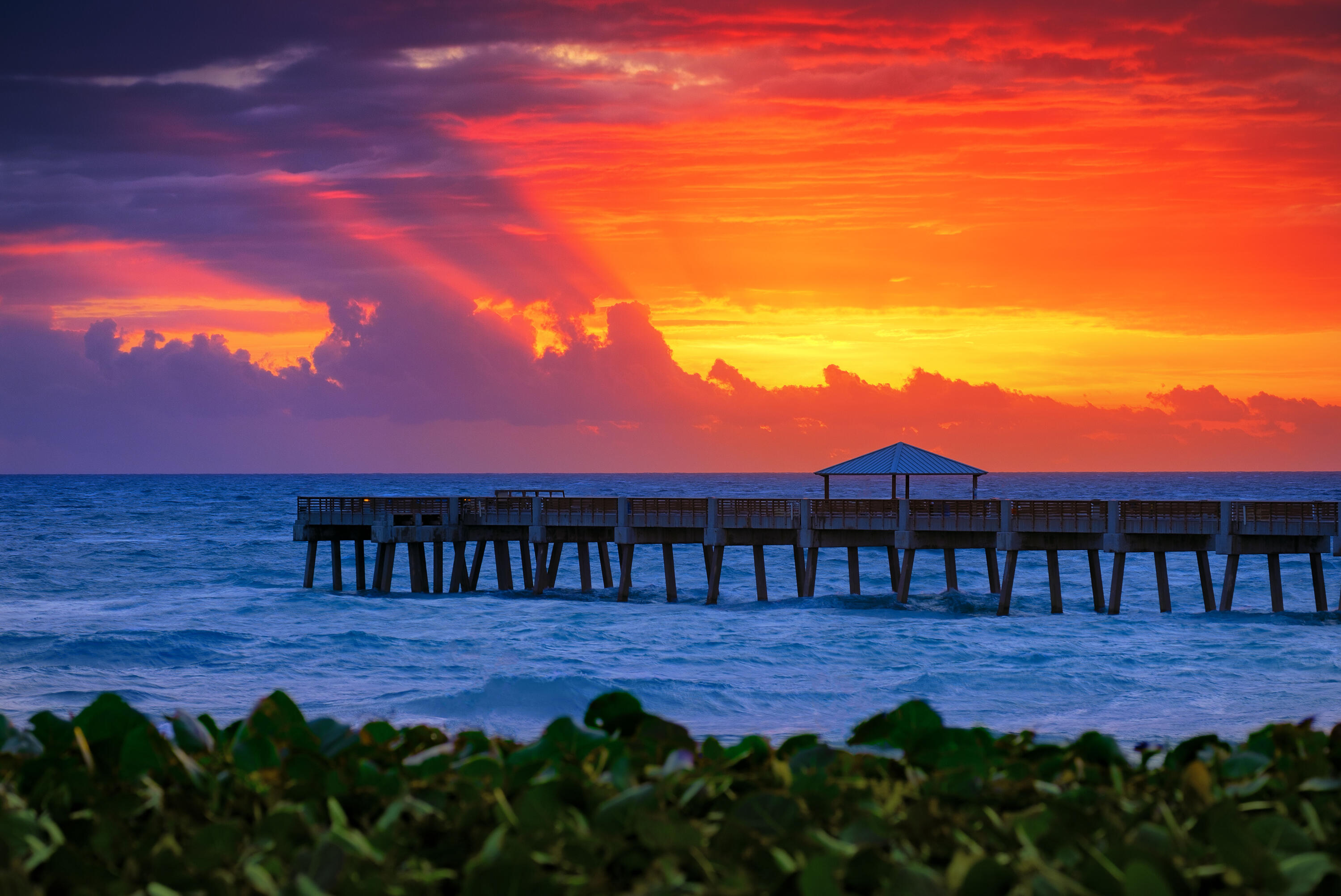 3028 Windward Way Jupiter, FL 33477 - Photo 44 of 48 Juno-Bach-Pier-at-Sunrise-Breaking-Throu