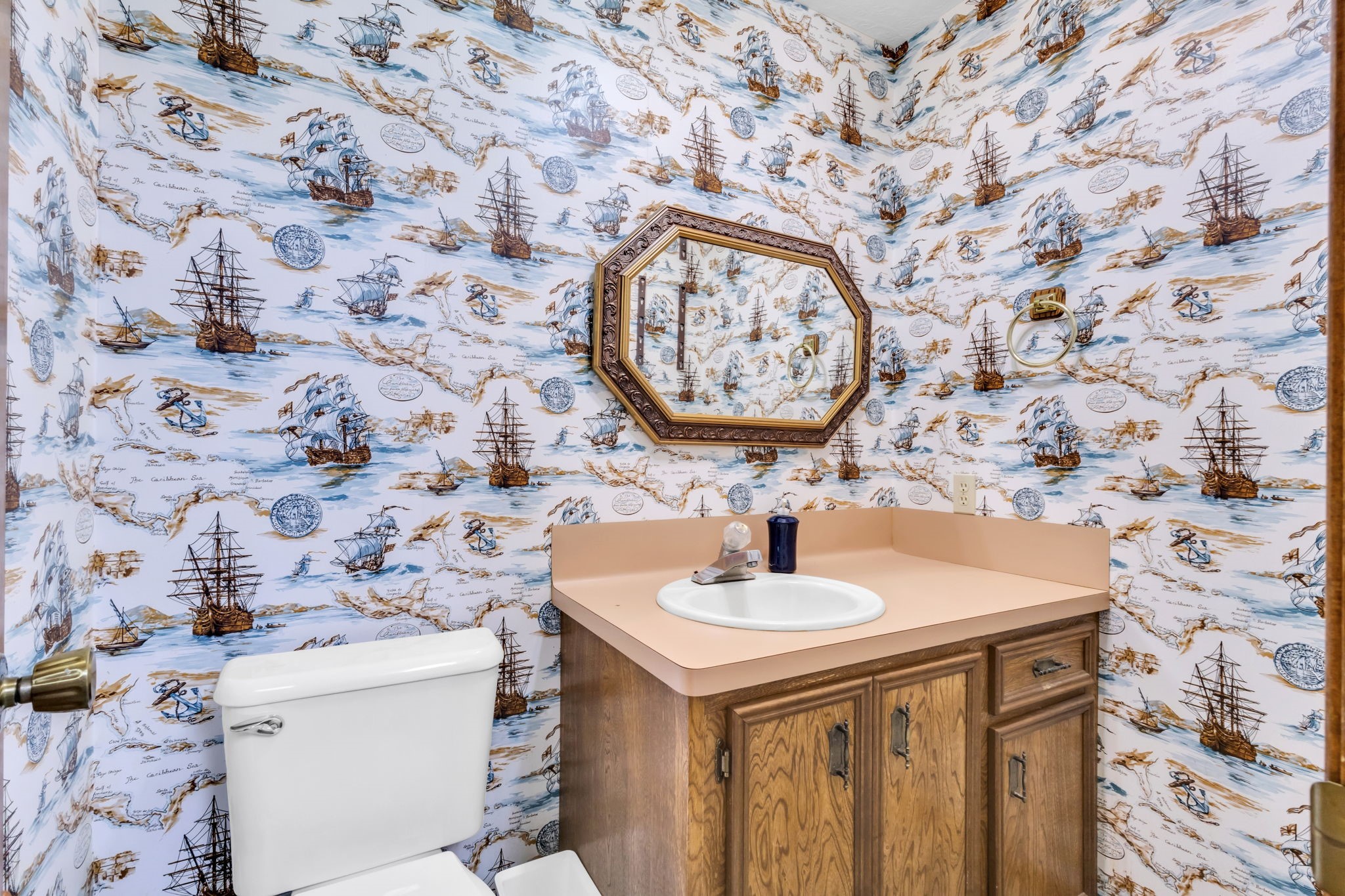 222 County Road 3085 Colmesneil, TX 75938 - Photo 37 of 50 a bathroom with a sink and a mirror