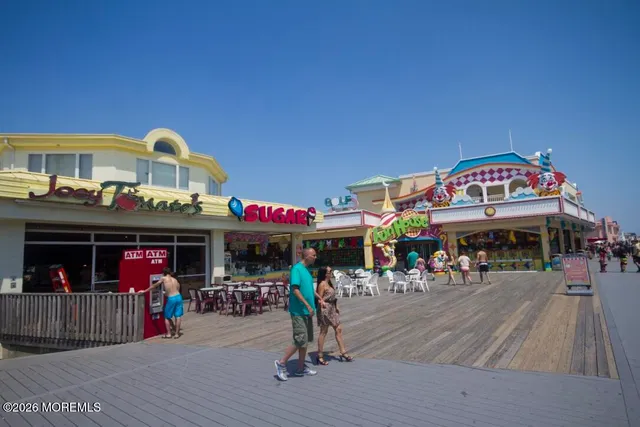 a view of a lake and yard