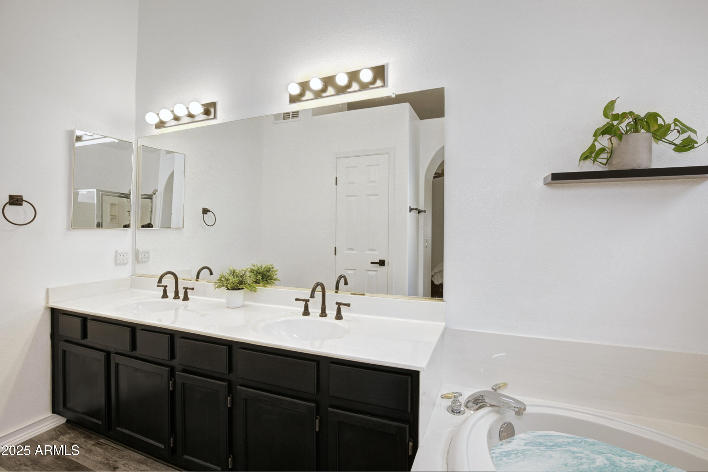 6458 East Raftriver Street Mesa, AZ 85215 - Photo 39 of 75 a bathroom with a sink and a mirror