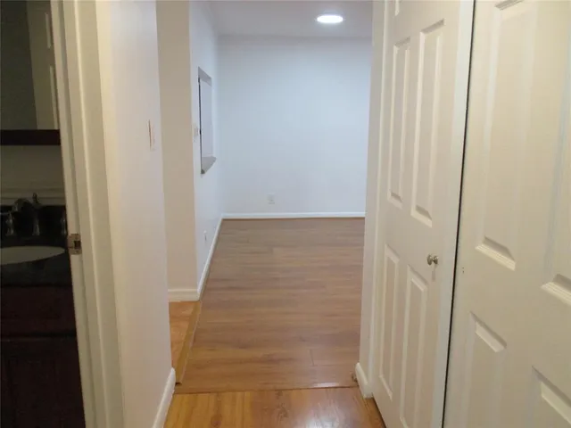 a view of hallway with stairs