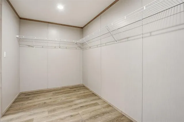 a view of a room with empty racks