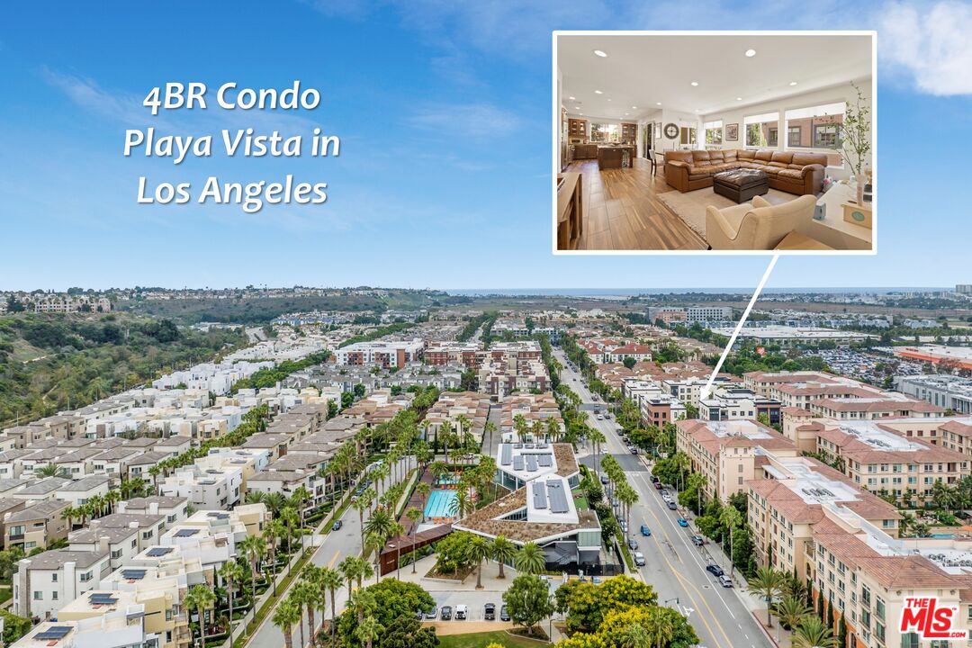 12883 West Runway Road, Unit 1 Playa Vista, CA 90094 - Photo 3 of 36 an aerial view of residential houses with yard